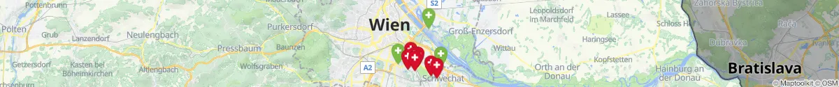 Kartenansicht für Apotheken-Notdienste in der Nähe von Albern (1110 - Simmering, Wien)